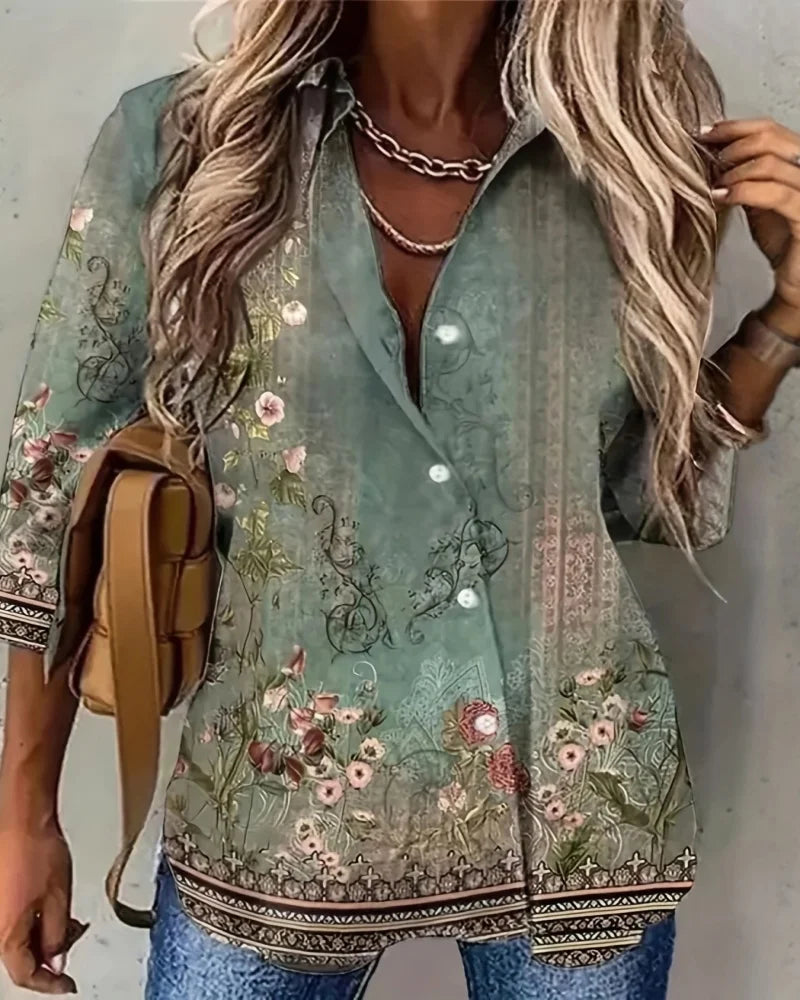 Plus size Elegant Loose Shirt Woman Fashion Casual Woman Shirt Temperament Long Sleeve Blouse Holiday Weekend Top